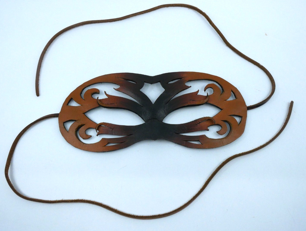 Wing & Talon Handmade Leather Masquerade Mask Signed Donovan Soland Renaissance